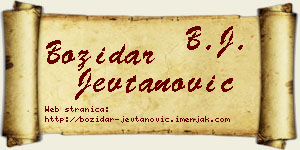 Božidar Jevtanović vizit kartica